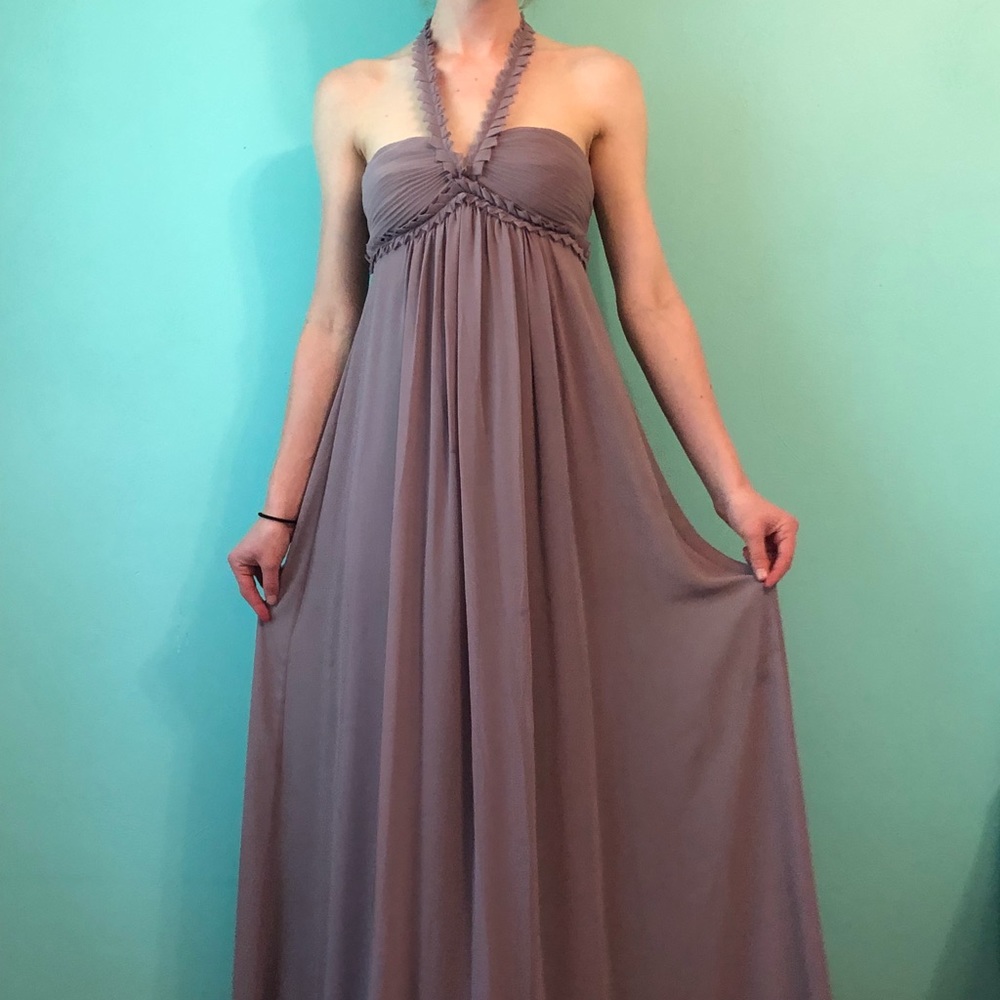 BCBG Lilac Halter Gown